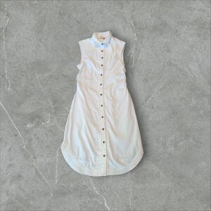 Anthropologie Pilcro Shirt Maxi Dress Womens 6 White Button Down Twill Collared